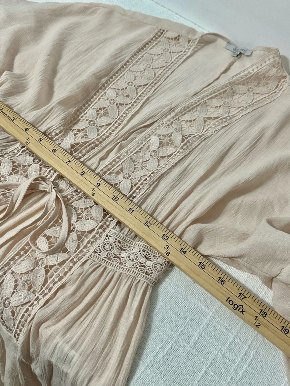 Love Tree Womens Size S Kimono Duster Cover Up Lace Resortwear Beachy Coastal - Picture 11 of 12